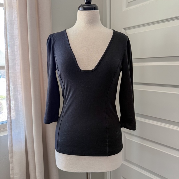 Free People The Plunge Top | Small | Black - Picture 1 of 6